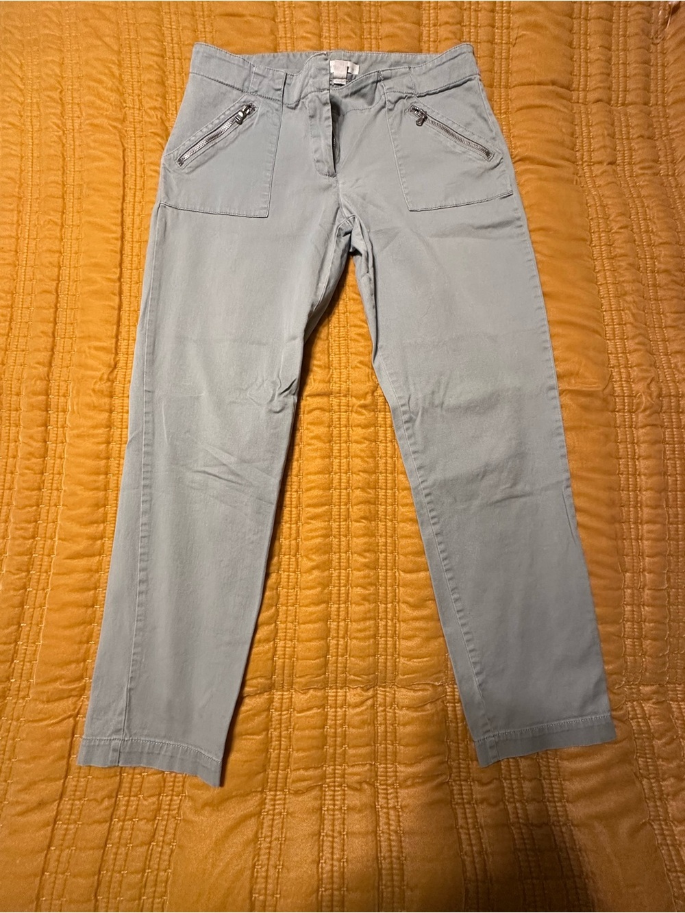 New York & Company Pale Blue Ankle-Length Chinos